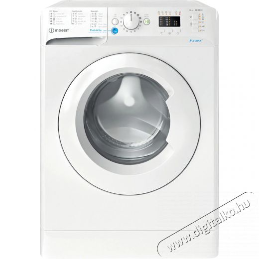 Indesit BWSA 61251 W EE N Elöltöltős mosógép Háztartás / Otthon / Kültér - Mosógép / szárítógép - Elöltöltős normál (60cm-ig) mosógép - 400055