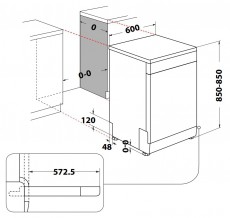 Indesit DFO 3T133 A F X mosogatógép Konyhai termékek - Mosogatógép - Normál (60cm) szabadonálló mosogatógép - 403835