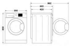 Indesit MTWSE 61294 WK EE MOSÓGÉP ELÖLTÖLTŐS KESKENY Háztartás / Otthon / Kültér - Mosógép / szárítógép - Elöltöltős keskeny (45cm-ig) mosógép - 479526
