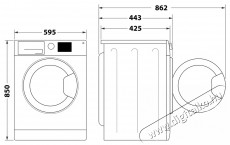 Indesit MTWSA 61294 W EE MOSÓGÉP ELÖLTÖLTŐS KESKENY Háztartás / Otthon / Kültér - Mosógép / szárítógép - Elöltöltős keskeny (45cm-ig) mosógép - 479632