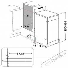 Indesit DF9E 1B10 mosogatógép Konyhai termékek - Mosogatógép - Keskeny (45cm-ig) szabadonálló mosogatógép - 495564