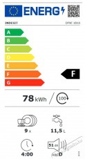 Indesit DF9E 1B10 mosogatógép Konyhai termékek - Mosogatógép - Keskeny (45cm-ig) szabadonálló mosogatógép - 495564