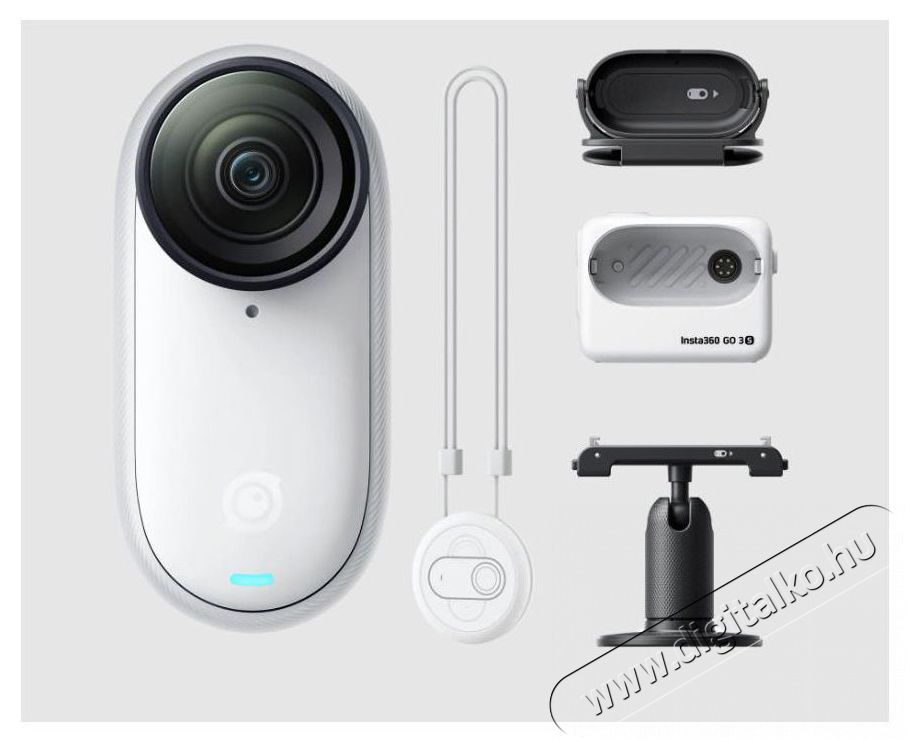 Insta360 GO 3S Standard Edition Arctic White 64GB F&eacute;nyk&eacute;pezőg&eacute;p / kamera - Sport kamera - 4K felbont&aacute;s&uacute; - 519907