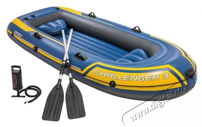 Intex Challenger 3 felf&uacute;jhat&oacute; cs&oacute;nak evezőkkel, pumpa, 2.95m x 1.37m Egy&eacute;b - Nem forgalmazzuk ! - 533546