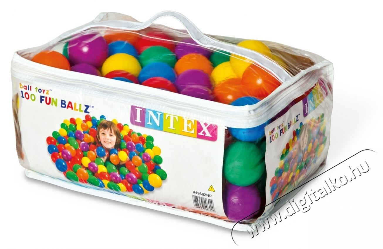 Intex Fun Ballz labd&aacute;k, 100 darab, 6,5cm H&aacute;ztart&aacute;s / Otthon / K&uuml;lt&eacute;r - J&aacute;t&eacute;k / Sport - Baba j&aacute;t&eacute;k - 535348