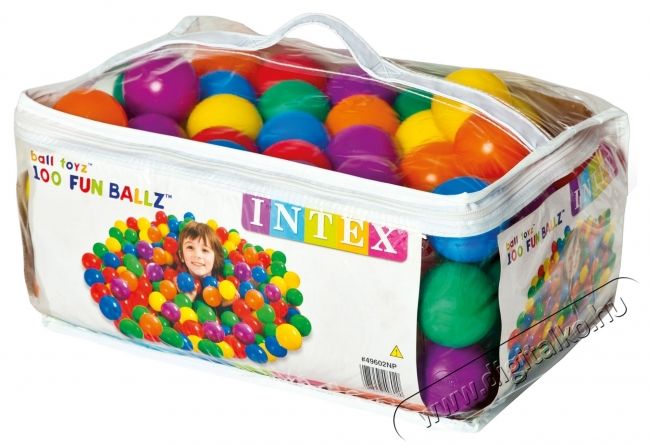Intex Fun Ballz labd&aacute;k, 100 darab, 6,5cm H&aacute;ztart&aacute;s / Otthon / K&uuml;lt&eacute;r - J&aacute;t&eacute;k / Sport - Baba j&aacute;t&eacute;k - 535348