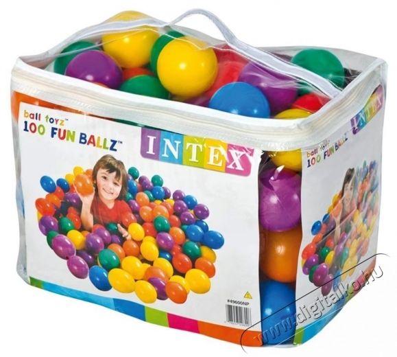 Intex Fun Ballz labd&aacute;k, 100 darab, 8 cm H&aacute;ztart&aacute;s / Otthon / K&uuml;lt&eacute;r - J&aacute;t&eacute;k / Sport - Szabadt&eacute;ri j&aacute;t&eacute;k - 535349