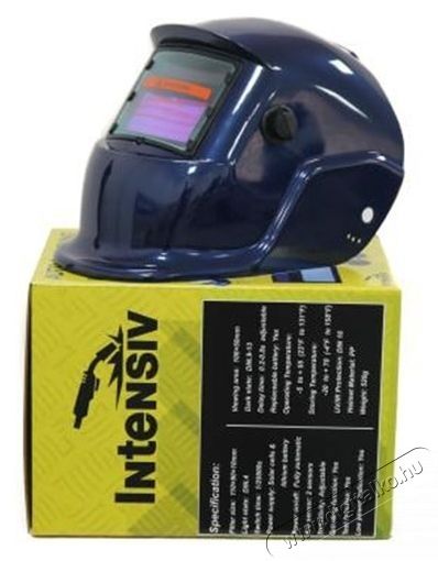 Intensiv BLUE 9-13 hegesztőpajzs, 2 &eacute;rz&eacute;kelő, 92x42 mm, Folyad&eacute;kkrist&aacute;lyos kijelző, Napelemes t&ouml;lt&eacute;s + elem H&aacute;ztart&aacute;s / Otthon / K&uuml;lt&eacute;r - Szersz&aacute;m - Hegesztő - 536910