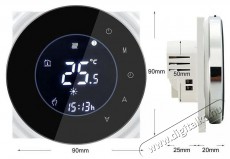 iQtech SmartLife GALW-B, WiFi potenciális kapcsolású termosztát kazánhoz, fekete Háztartás / Otthon / Kültér - Okos otthon - Kiegészítő - 508175