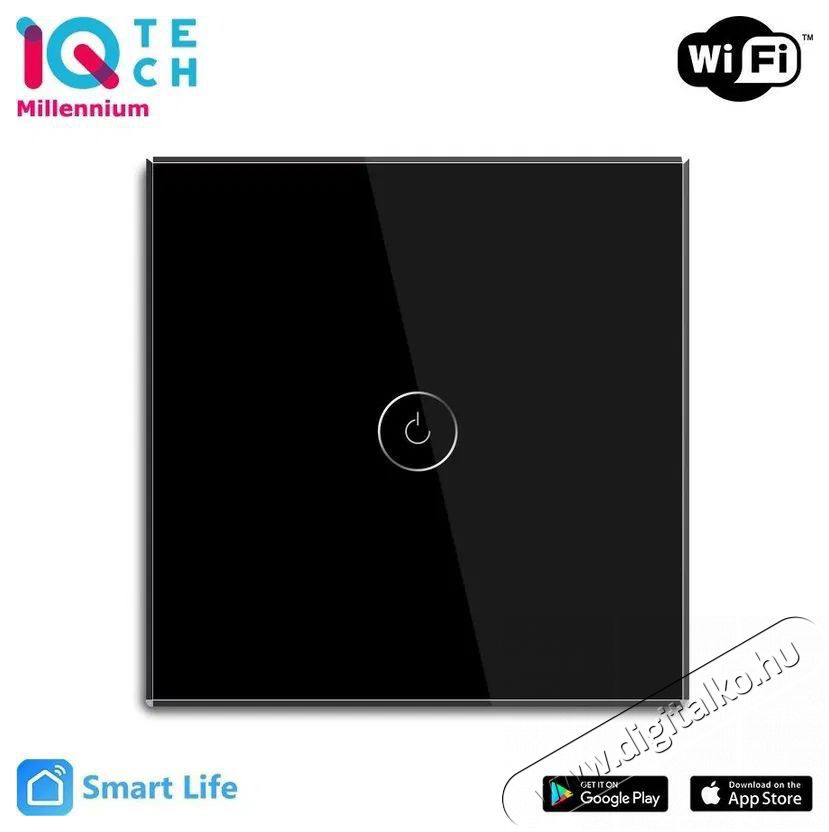 iQtech Millennium, Zigbee 1x NoN kapcsol&oacute; Smartlife, fekete H&aacute;ztart&aacute;s / Otthon / K&uuml;lt&eacute;r - Egy&eacute;b h&aacute;ztart&aacute;si term&eacute;k - 522166