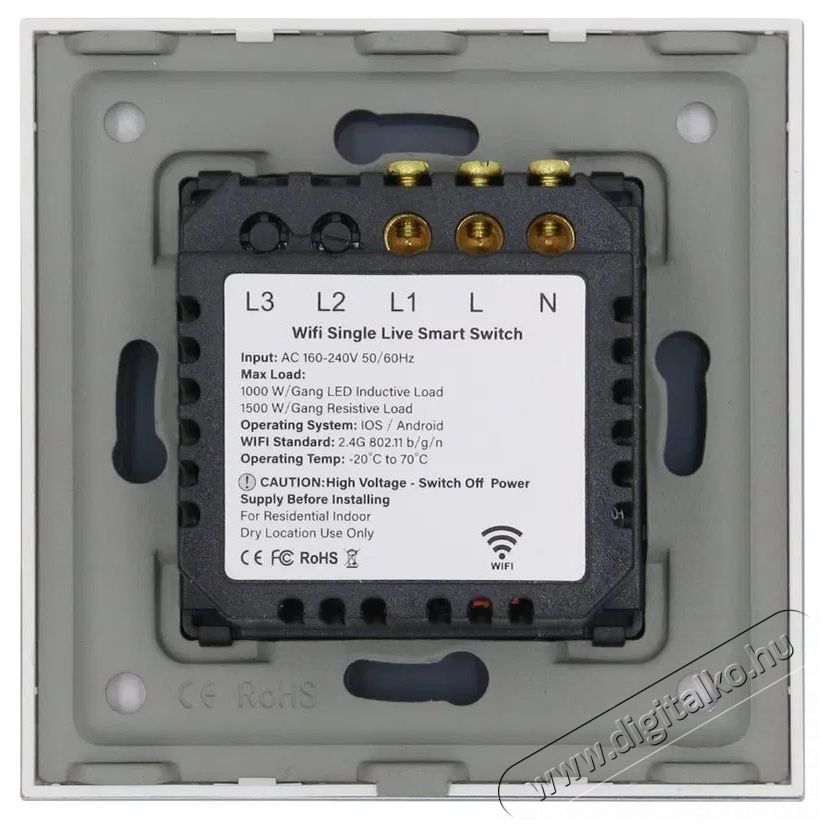 iQtech Millennium, Zigbee 1x NoN kapcsol&oacute; Smartlife, fekete H&aacute;ztart&aacute;s / Otthon / K&uuml;lt&eacute;r - Egy&eacute;b h&aacute;ztart&aacute;si term&eacute;k - 522166