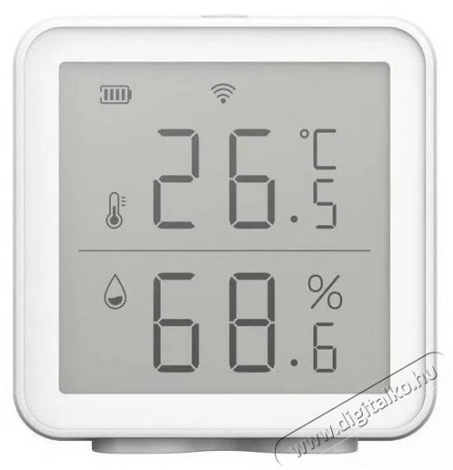 iQtech SmartLife TH01 Wi-Fi hőmérséklet- és páratartalom-érzékelő kijelzővel Háztartás / Otthon / Kültér - Lakásfelszerelés - Hőmérő / barométer - 519527