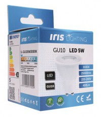 Iris Lighting GU105W3000K 5W 400lm 3000K GU10 LED fényforrás Háztartás / Otthon / Kültér - Világítás / elektromosság - GU10 foglalatú izzó - 386618
