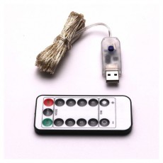 Iris 8 programos 10m/távirányítós/meleg fehér/100db LED-es/USB-s fénydekoráció Háztartás / Otthon / Kültér - Világítás / elektromosság - Hangulat teremtő világítás - 388134