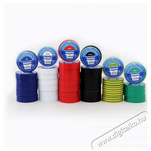 Iris Ram 0,13 mm x 19 mm x 20 m PVC szigetelőszalag - fekete  Iroda és számítástechnika - Egyéb számítástechnikai termék - 387138
