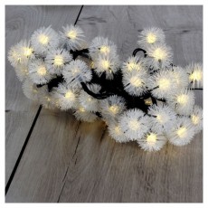 Iris Zúzmara alakú 3cm/9m/IPX3 szabványos/meleg fehér/50db LED-es/napelemes fénydekoráció Háztartás / Otthon / Kültér - Világítás / elektromosság - Led szalag / fényfüzér - 388094