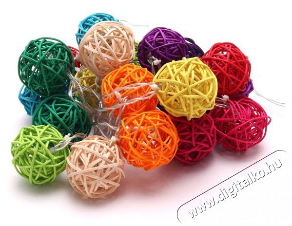 Iris G&ouml;mb alak&uacute; fonott/rattan/4m/t&ouml;bb sz&iacute;nű/20db LED-es/3xAA elemes f&eacute;nydekor&aacute;ci&oacute; H&aacute;ztart&aacute;s / Otthon / K&uuml;lt&eacute;r - Vil&aacute;g&iacute;t&aacute;s / elektromoss&aacute;g - Led szalag / f&eacute;nyf&uuml;z&eacute;r - 388168