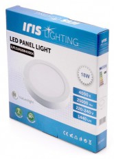 Iris Lighting PLSUR-18W 18/1440lm/4000K mennyezeti kör alakú LED panel Háztartás / Otthon / Kültér - Világítás / elektromosság - Fali / mennyezeti lámpa - 388186