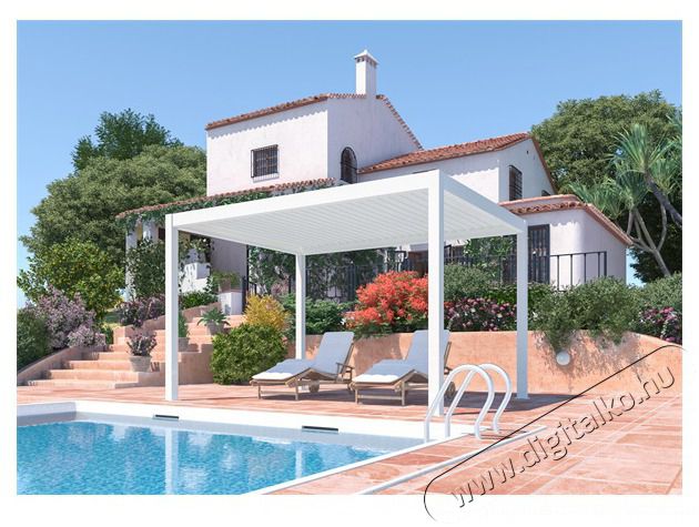 Iris MP-103WH fehér 3x4 m pergola Háztartás / Otthon / Kültér - Kültér / kerti termék / grill - Kerti bútor - 397805