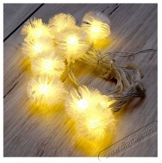 Iris Zúzmara alakú 3cm/1,5m/meleg fehér/10db LED-es/2xAA elemes fénydekoráció Háztartás / Otthon / Kültér - Világítás / elektromosság - Led szalag / fényfüzér - 388649