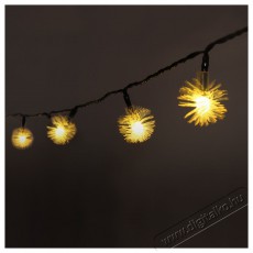 Iris Z&uacute;zmara alak&uacute; 3cm/12m/IPX3 szabv&aacute;nyos/meleg feh&eacute;r/100db LED-es/napelemes f&eacute;nydekor&aacute;ci&oacute; H&aacute;ztart&aacute;s / Otthon / K&uuml;lt&eacute;r - Vil&aacute;g&iacute;t&aacute;s / elektromoss&aacute;g - Led szalag / f&eacute;nyf&uuml;z&eacute;r - 388933