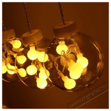 Iris Gömb alakú 8 programos/2,5m/távirányítós/meleg fehér/12db LED-es USB-s fénydekoráció Háztartás / Otthon / Kültér - Világítás / elektromosság - Led szalag / fényfüzér - 388945