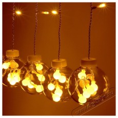 Iris Gömb alakú 8 programos/2,5m/távirányítós/meleg fehér/12db LED-es USB-s fénydekoráció Háztartás / Otthon / Kültér - Világítás / elektromosság - Led szalag / fényfüzér - 388945