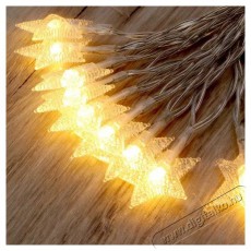 Iris Csillag alakú fix fényű/3m/meleg fehér/10db LED-es USB-s fénydekoráció Háztartás / Otthon / Kültér - Világítás / elektromosság - Hangulat teremtő világítás - 388992