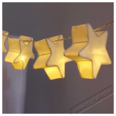 Iris Csillag alakú papír 160cm/meleg fehér/10db LED-es/2xAA elemes fénydekoráció Háztartás / Otthon / Kültér - Világítás / elektromosság - Hangulat teremtő világítás - 389021