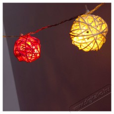Iris Gömb alakú fonott/rattan/4m/fehér/20db LED-es/3xAA elemes fénydekoráció Háztartás / Otthon / Kültér - Világítás / elektromosság - Led szalag / fényfüzér - 388524