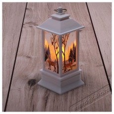 Iris Karácsonyi jávorszarvas mintás 13x5,3x5,3cm LED-es fehér lámpás Háztartás / Otthon / Kültér - Világítás / elektromosság - Hangulat teremtő világítás - 388950