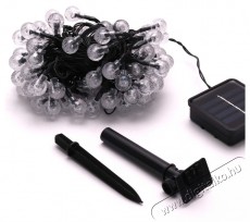 Iris Buborékgömb alakú 23mm/8 programos/7m/IPX3 szabványos/meleg fehér/50db LED-es/napelemes fénydekoráció Háztartás / Otthon / Kültér - Világítás / elektromosság - Led szalag / fényfüzér - 388550
