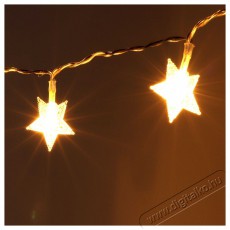 Iris Csillag alakú fix fényű/6m/meleg fehér/40db LED-es/3xAA elemes fénydekoráció Háztartás / Otthon / Kültér - Világítás / elektromosság - Led szalag / fényfüzér - 388544