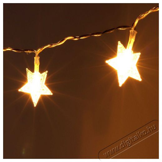 Iris Csillag alakú fix fényű/6m/meleg fehér/40db LED-es/3xAA elemes fénydekoráció Háztartás / Otthon / Kültér - Világítás / elektromosság - Led szalag / fényfüzér - 388544