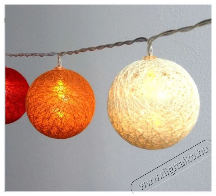 Iris G&ouml;mb alak&uacute; 6cm/sz&iacute;nes fonott/3m/piros-narancs-meleg feh&eacute;r/20db LED-es/USB-s f&eacute;nydekor&aacute;ci&oacute; H&aacute;ztart&aacute;s / Otthon / K&uuml;lt&eacute;r - Vil&aacute;g&iacute;t&aacute;s / elektromoss&aacute;g - Led szalag / f&eacute;nyf&uuml;z&eacute;r - 388533