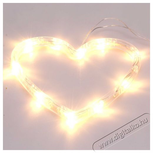 Iris Szív alakú 16x17cm/meleg fehér LED-es tapadókorongos fénydekoráció Háztartás / Otthon / Kültér - Világítás / elektromosság - Led szalag / fényfüzér - 388542