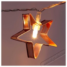 Iris Csillag alakú fém 2m/10db LED-es/3xAA elemes fénydekoráció - meleg fehér Háztartás / Otthon / Kültér - Világítás / elektromosság - Hangulat teremtő világítás - 388834