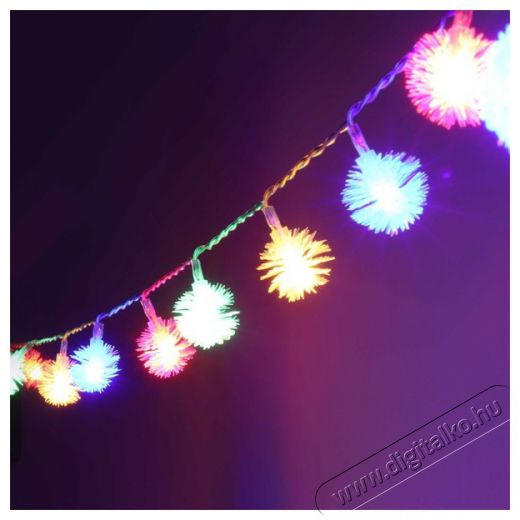 Iris Zúzmara alakú 3cm/1,5m/10db LED-es/2xAA elemes fénydekoráció - több színű Háztartás / Otthon / Kültér - Világítás / elektromosság - Led szalag / fényfüzér - 388854
