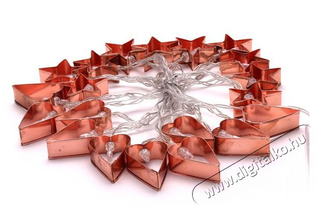 Iris Csillag+sz&iacute;v alak&uacute; f&eacute;m 4m 20db LED-es/USB-s f&eacute;nydekor&aacute;ci&oacute; - meleg feh&eacute;r H&aacute;ztart&aacute;s / Otthon / K&uuml;lt&eacute;r - Vil&aacute;g&iacute;t&aacute;s / elektromoss&aacute;g - Led szalag / f&eacute;nyf&uuml;z&eacute;r - 388960