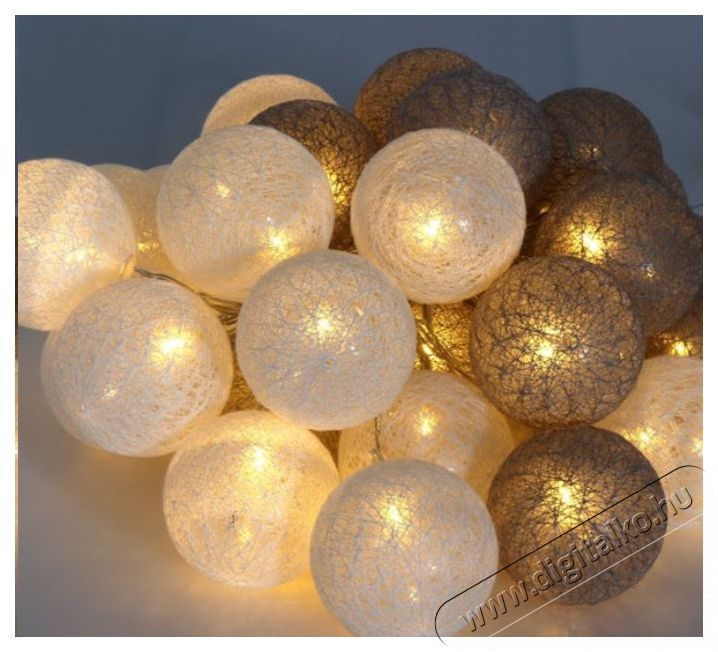 Iris G&ouml;mb alak&uacute; 6cm/sz&iacute;nes fonott/4,5m/sz&uuml;rke-feh&eacute;r/30db LED-es/USB-s f&eacute;nydekor&aacute;ci&oacute; H&aacute;ztart&aacute;s / Otthon / K&uuml;lt&eacute;r - Vil&aacute;g&iacute;t&aacute;s / elektromoss&aacute;g - Led szalag / f&eacute;nyf&uuml;z&eacute;r - 388536