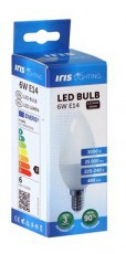 Iris Lighting E14 C37 6W/3000K/540lm gyertya LED fényforrás Háztartás / Otthon / Kültér - Világítás / elektromosság - E14 foglalatú izzó - 476750