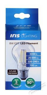 Iris Lighting Filament A Bulb E27 FLA60 8W/3000K/720lm LED fényforrás Háztartás / Otthon / Kültér - Világítás / elektromosság - E27 foglalatú izzó - 476733