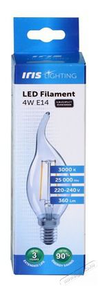 Iris Lighting Filament Bulb Longtip E14 FLCT35 4W/3000K/360lm aranyszínű gyertya LED fényforrás Háztartás / Otthon / Kültér - Világítás / elektromosság - E14 foglalatú izzó - 476735