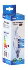 Iris Lighting Filament Bulb Longtip E14 FLCT35 4W/3000K/360lm aranyszínű gyertya LED fényforrás Háztartás / Otthon / Kültér - Világítás / elektromosság - E14 foglalatú izzó - 476735