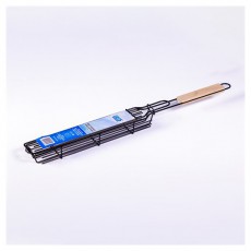 Iris KT-204 BBQ hosszú grillkosár 25cm x 4.5 cm Háztartás / Otthon / Kültér - Kültér / kerti termék / grill - Kerti grill kiegészítő - 505106
