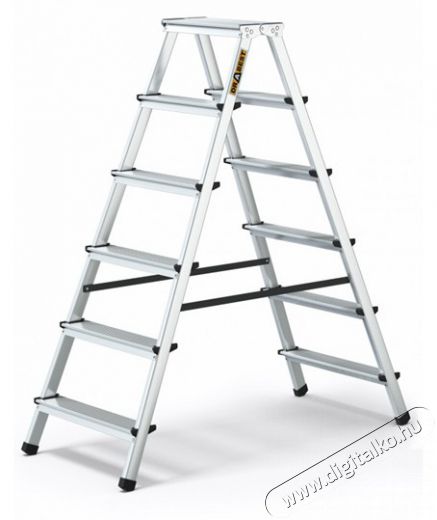 IRIS BEST DRABEST HOME 2x6 lépcsős kétoldalon járható alumínium létra, fellépő, összecsukható Háztartás / Otthon / Kültér - Kültér / kerti termék / grill - Létra - 507241