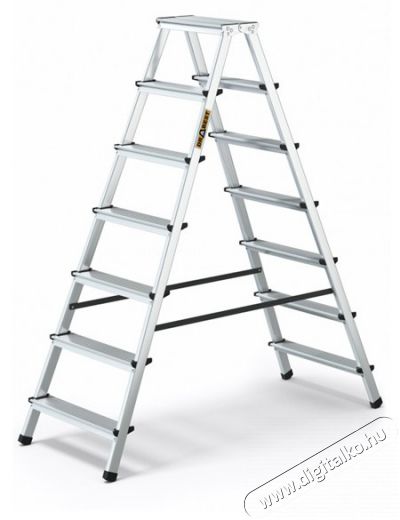 IRIS BEST DRABEST HOME 2x7 lépcsős kétoldalon járható alumínium létra, fellépő, összecsukható Háztartás / Otthon / Kültér - Kültér / kerti termék / grill - Létra - 507242