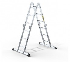 IRIS BEST DRABEST HOME 4x3 lépcsős univerzális alumínium létra, összecsukható, 150 kg teherbírás, DR-AL-DU-HOME-4X3 Háztartás / Otthon / Kültér - Kültér / kerti termék / grill - Létra - 507082