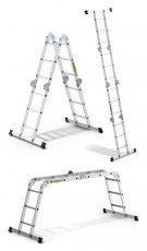 IRIS BEST DRABEST HOME 4x3 lépcsős univerzális alumínium létra, összecsukható, 150 kg teherbírás, DR-AL-DU-HOME-4X3 Háztartás / Otthon / Kültér - Kültér / kerti termék / grill - Létra - 507082