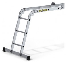 IRIS BEST DRABEST HOME 4x3 lépcsős univerzális alumínium létra, összecsukható, 150 kg teherbírás, DR-AL-DU-HOME-4X3 Háztartás / Otthon / Kültér - Kültér / kerti termék / grill - Létra - 507082